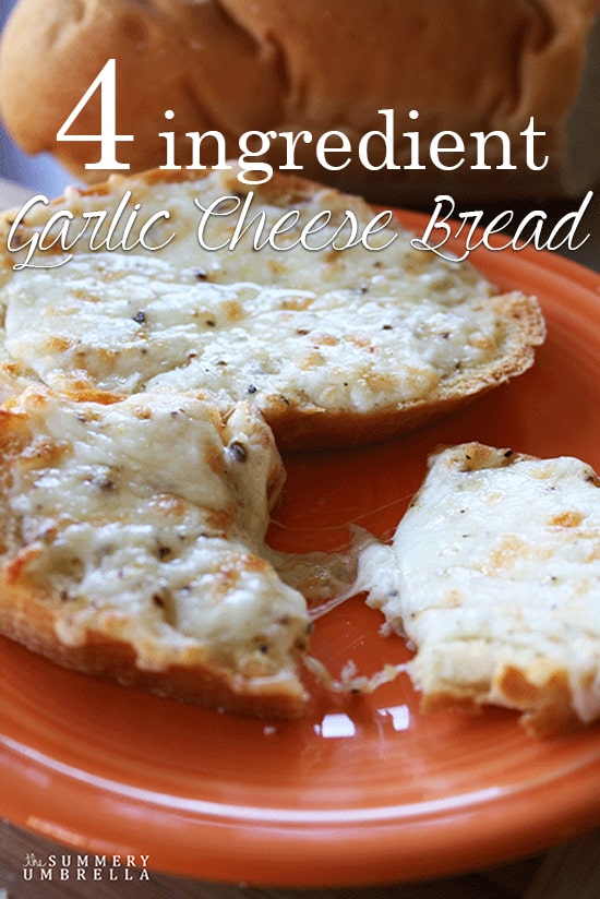 4 Ingredient Garlic Cheese Bread