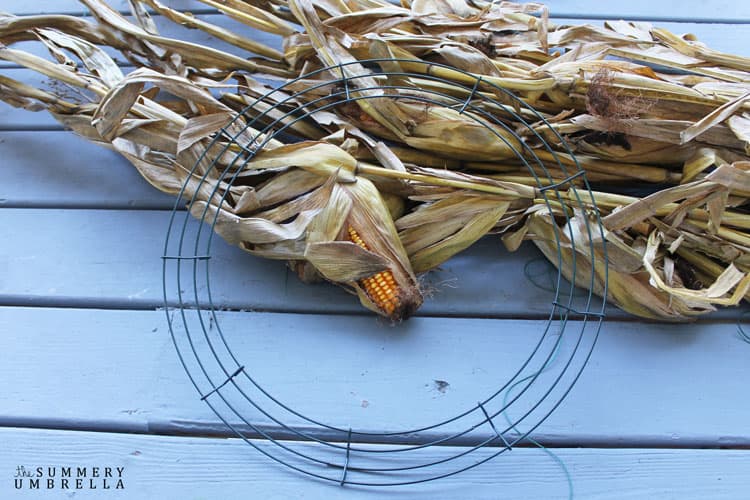 This super easy DIY Corn Husk Wreath is not only gorgeous, but can also be used throughout the fall season. Gotta love that!