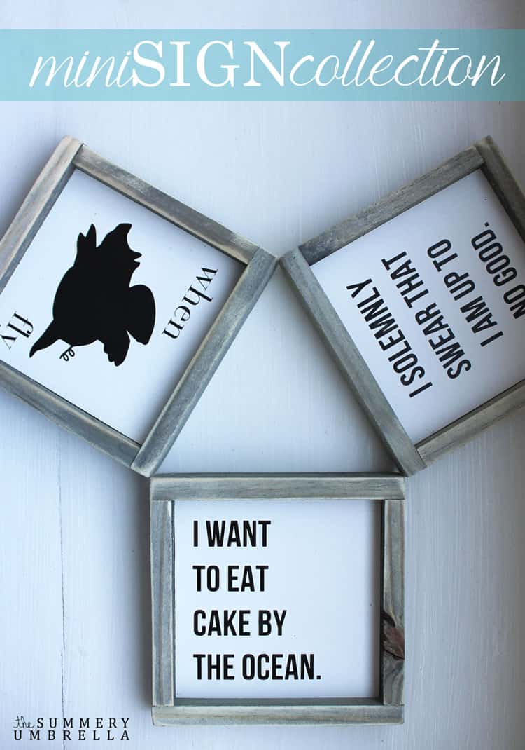 Sometimes you just need a mini sign for your desk at work, or even for a sweet gift for a close friend. So, definitely check out the new collection NOW!