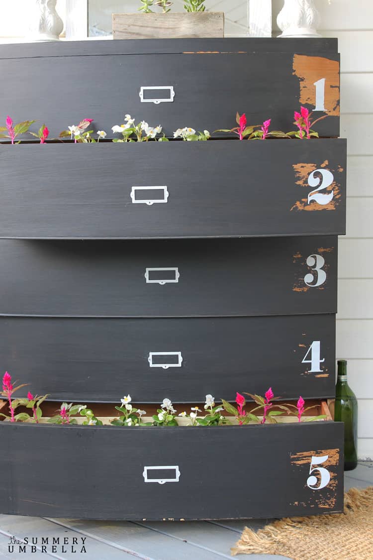 Do you need an interesting piece for your front porch? This DIY flower planter dresser will NOT disappoint. Very easy, and most definitely eye catching! 