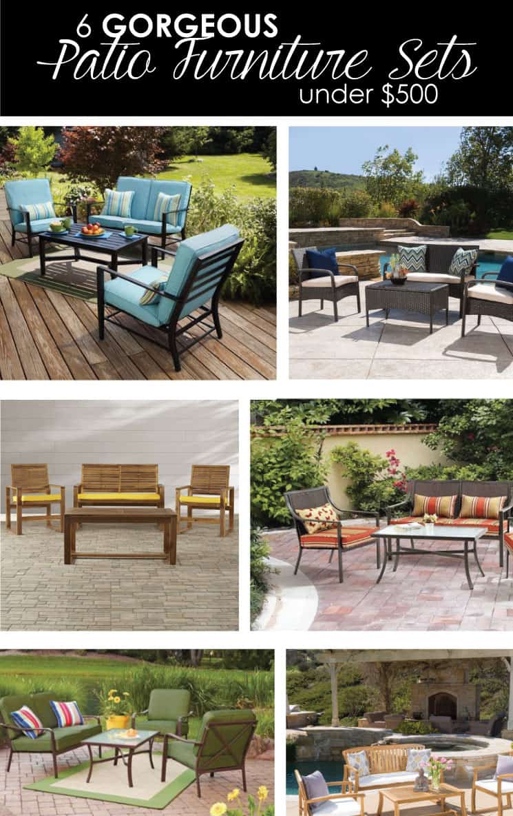 You will definitely WANT to check out these absolutely gorgeous patio furniture sets that are also under $500!! MUST READ!