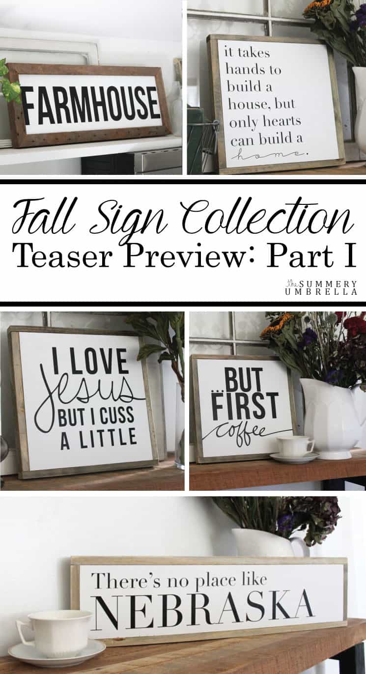 Today I'm revealing part of my Fall Sign Collection that will be going live in the shop this Saturday! Come check out this sneak peek of these new beauties!