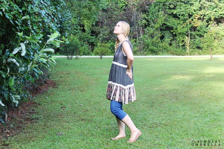 Fashion Friday: This week I'm sharing this absolutely gorgeous Dark Gray End of Summer Stroll Tunic/Dress from Glamour Farms.