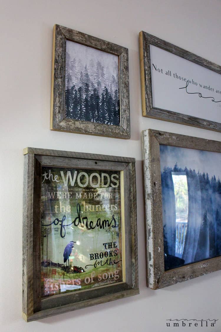 I've been wanting to change up my dining room area for awhile now, and I've finally finished this gorgeous rustic woodland wall gallery. Come see now!