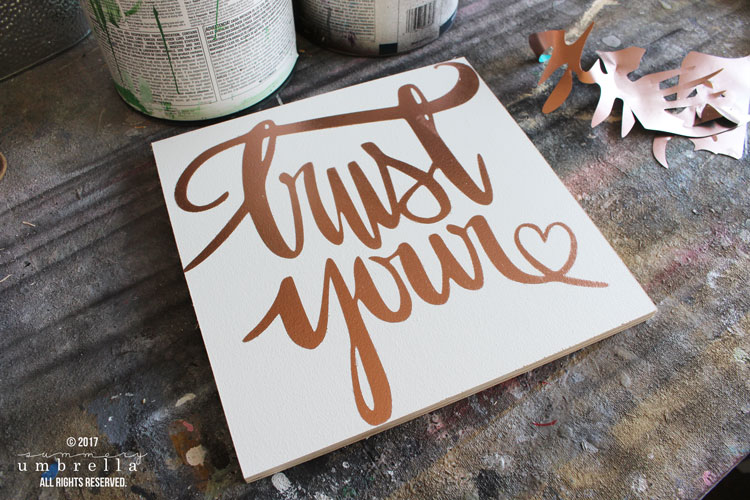 Create your very own motivational and inspiration DIY Wood Sign that includes a FREE Trust Your Heart SVG File PLUS a video tutorial as well! 