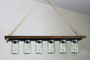 Sweet and Simple DIY Ladder Light for Your Kitchen - The Summery Umbrella