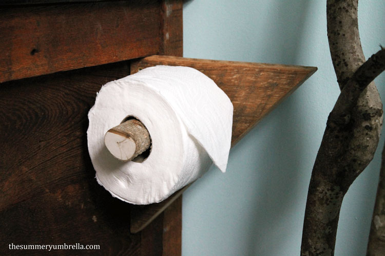 Barn Wood Toilet Paper Holder, Rustic Toilet Paper Hanger With