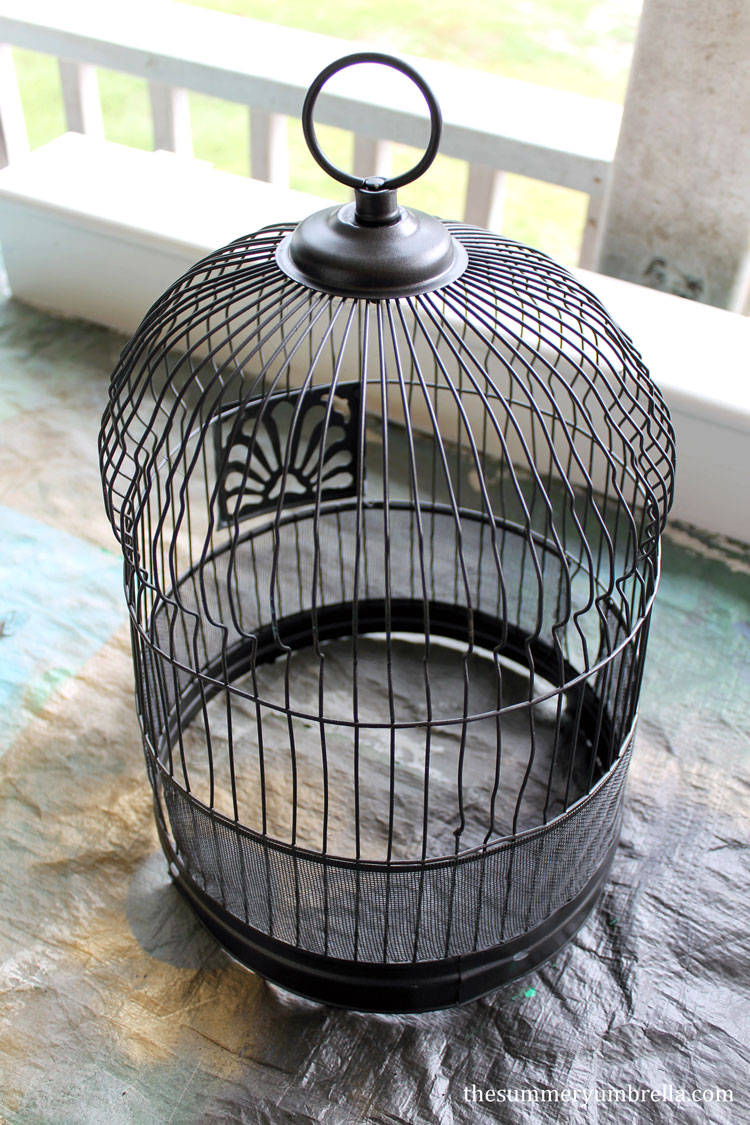 Amazingly Easy DIY Upcycled Birdcage - The Summery Umbrella