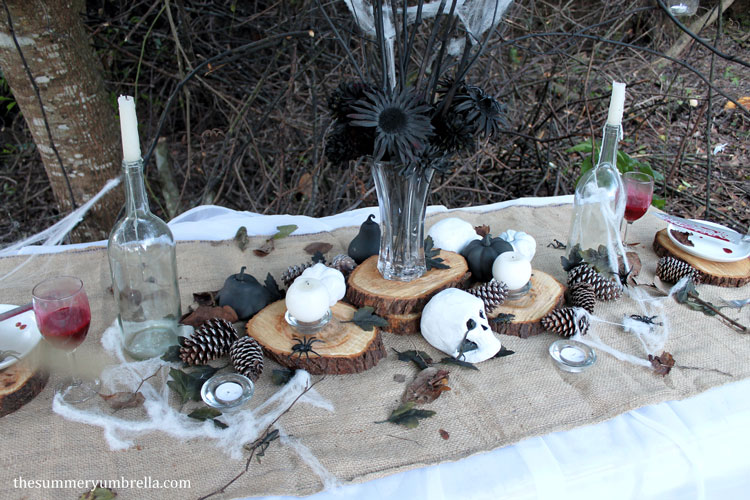 rustic halloween table decor