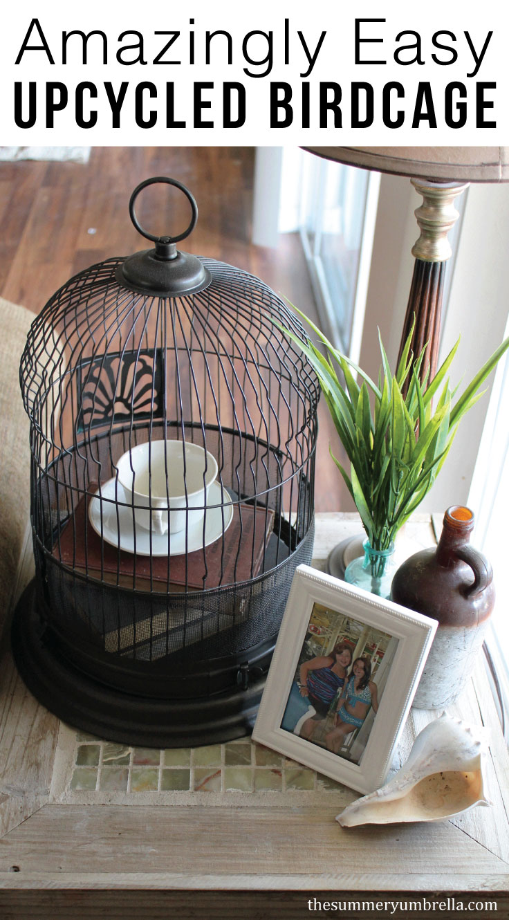 Amazingly Easy DIY Upcycled Birdcage - The Summery Umbrella