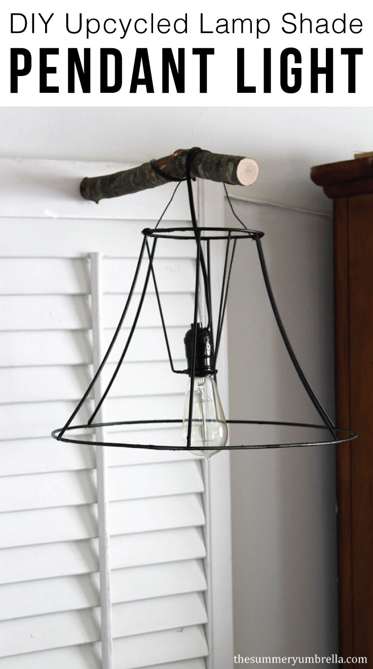 Learn how to create your very own upcycled lamp shade pendant light with items you already have! Not only is it super simple, but incredibly gorgeous too!