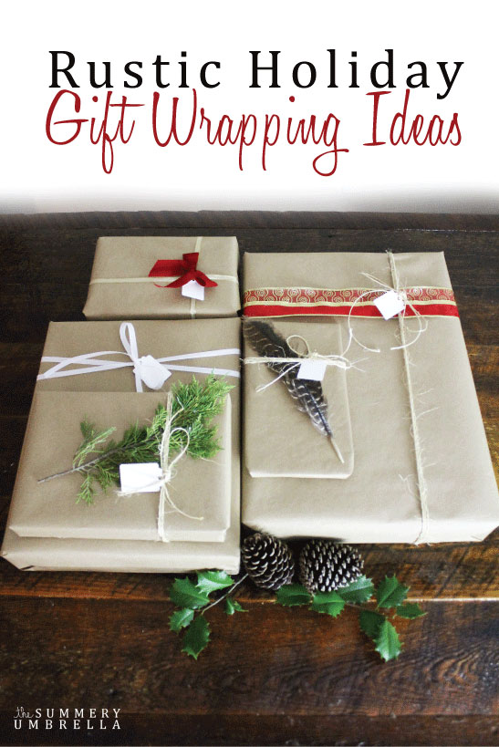 Looking for interesting and rustic holiday gift wrapping ideas for the upcoming holidays? Try a few of these beauties that are super simple to use and find!