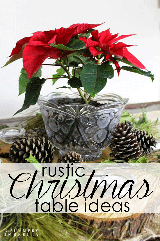 rustic holiday table centerpiece