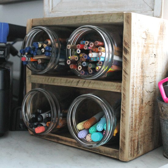 diy wood storage organizer