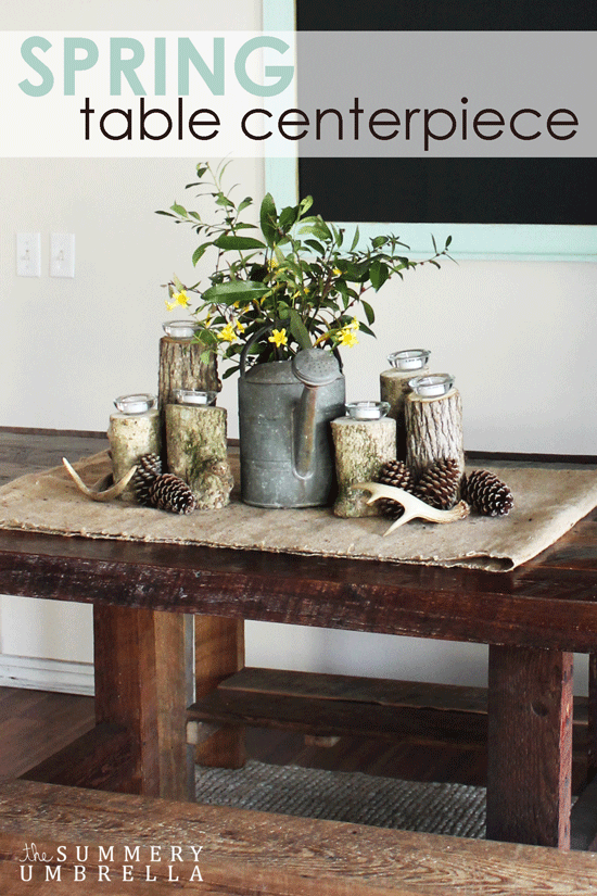 Learn how to create a Rustic and Vintage Inspired Spring Table Centerpiece with items you already have. All you need is something vintage and nature!