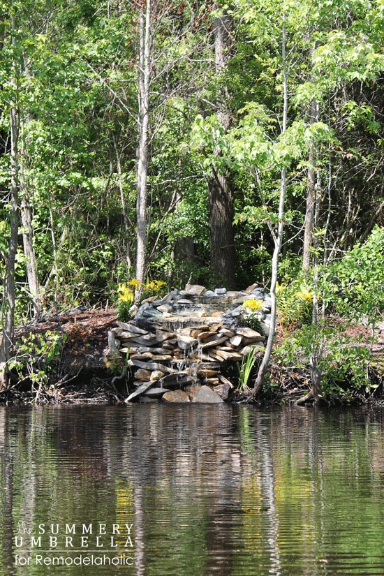 how to add a waterfall to a pond