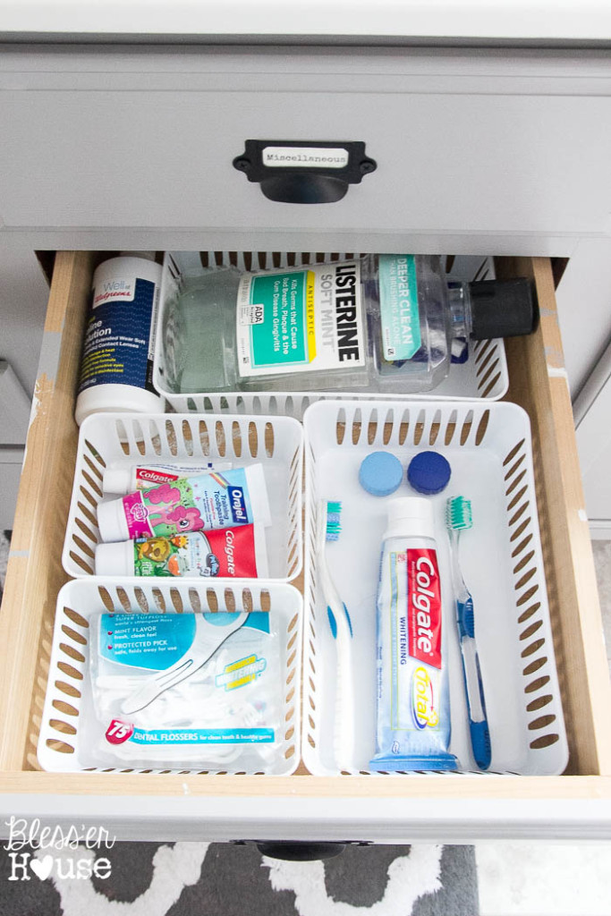 Neat and Tidy Bathroom Drawer Organization