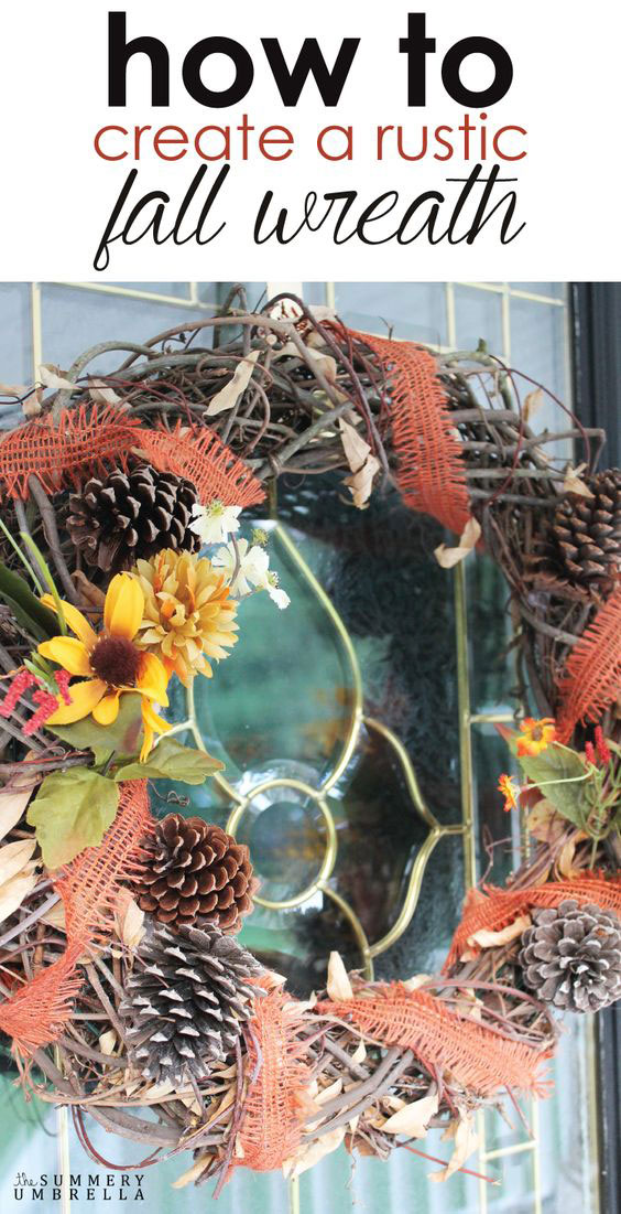 You'll definitely WANT to learn how to create a rustic fall wreath with a few simple, but beautiful materials. Find out how now!