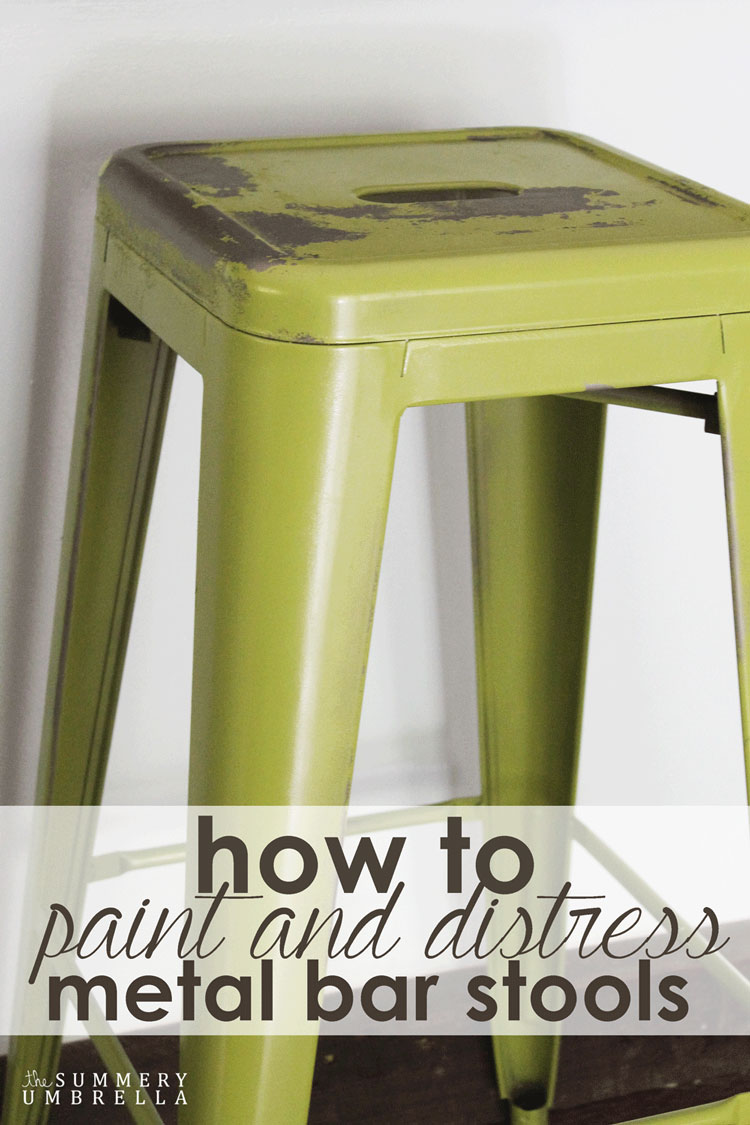 Not a fan of the color of your metal stools? Don't worry! Learn how to paint and distress metal with this quick and easy tutorial.