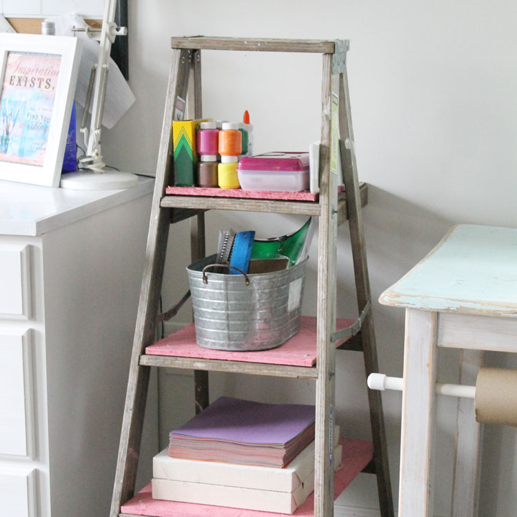 How to Create a DIY Kids Storage Ladder