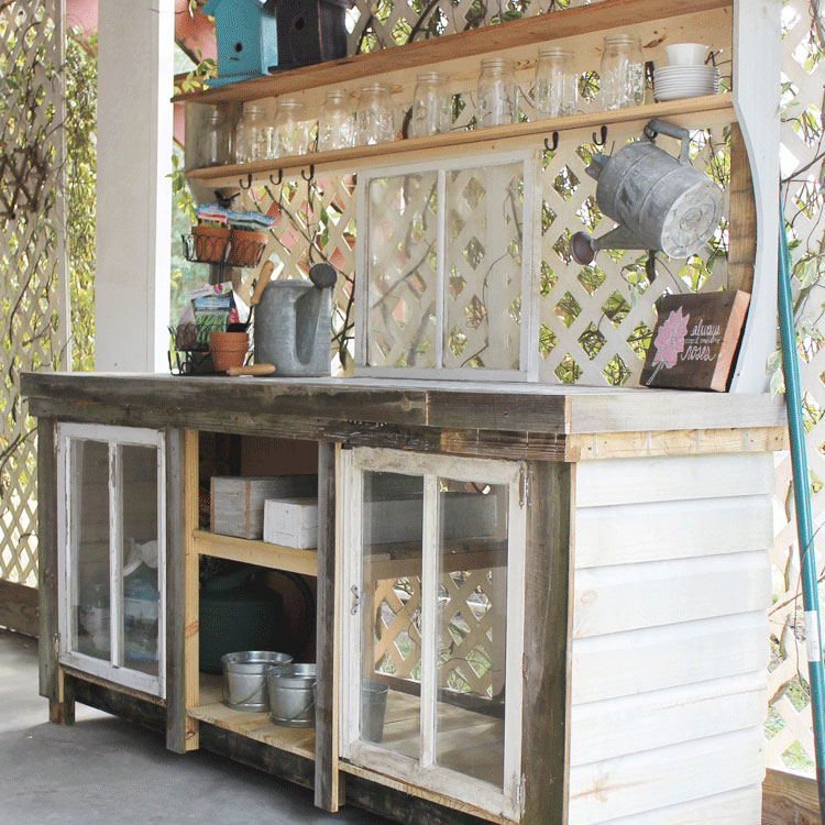 How to Build a Potting Bench with Reclaimed Wood the Easy Way