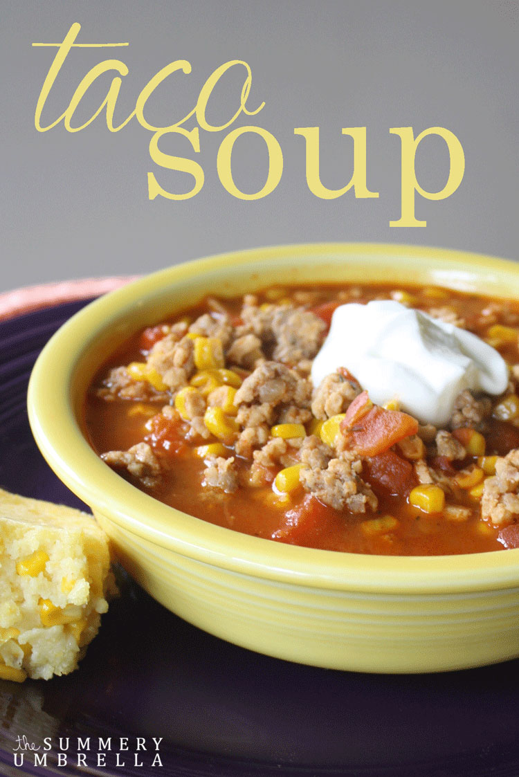 This yummy Taco Soup Recipe will have your family begging for more! All you need is a few basic ingredients and a little bit of time. Must see now! 