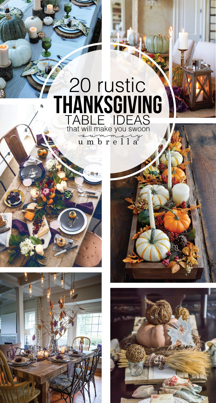 Looking for table decor inspiration for your Thanksgiving gathering? Then check out these 20 Rustic Thanksgiving Table Ideas that will make you swoon!