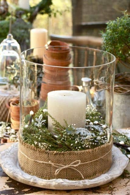 rustic christmas table decorations