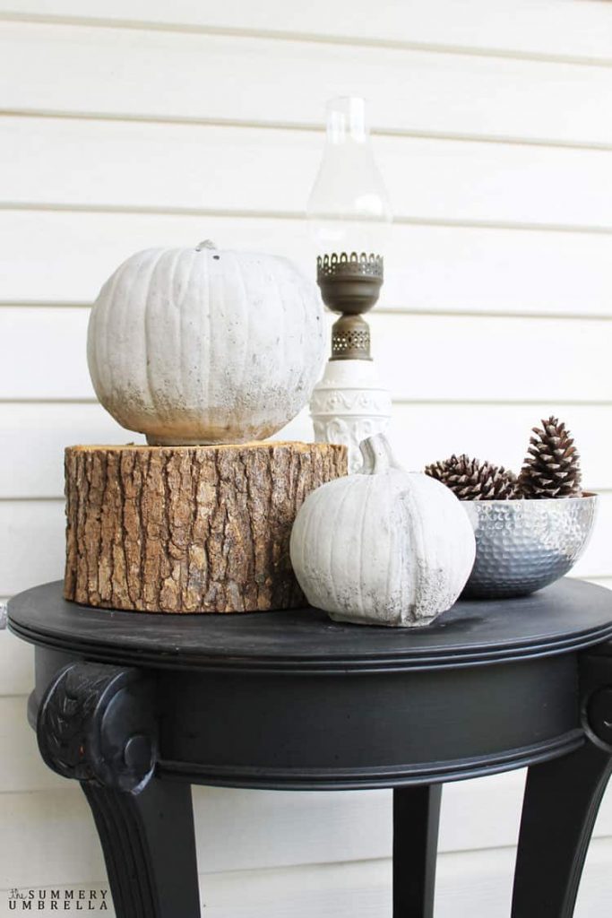 Coal Black End Table for the Front Porch The Summery Umbrella