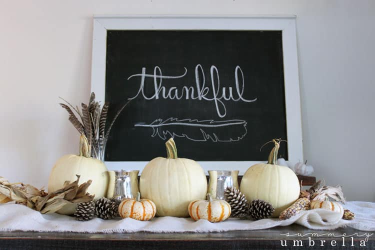 Simple and Rustic Fall Table