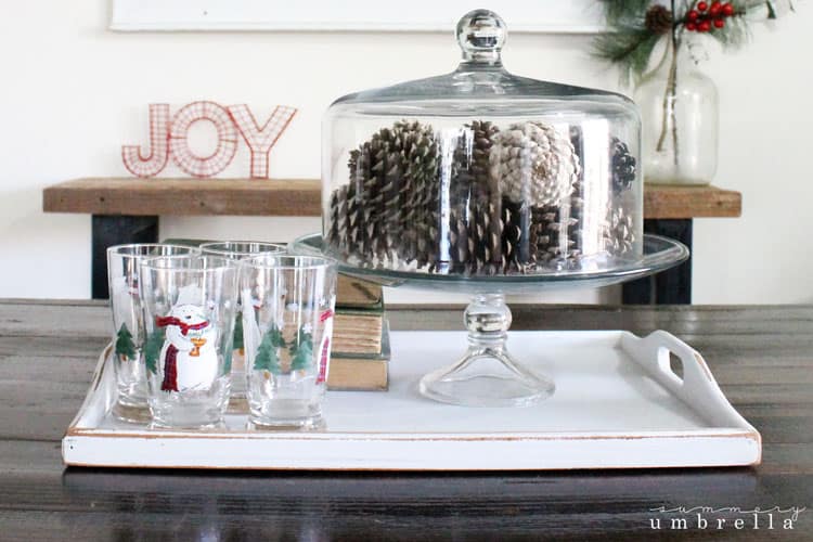 A Winter Tablescape With Snowman Spice Cake Centerpiece – Between