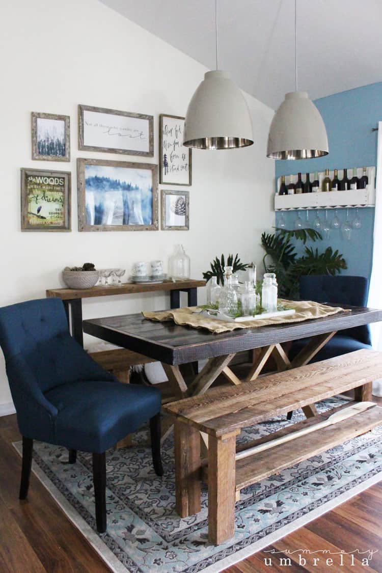 Vintage And Rustic Inspired Navy Blue Dining Room Update Lz Cathcart