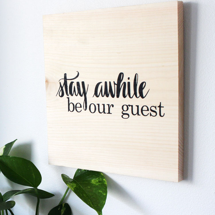 guest bedroom wood sign ideas