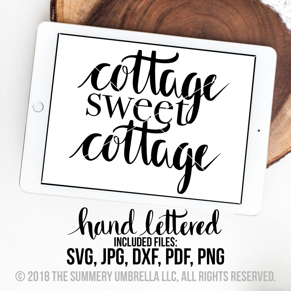 Cottage Sweet Cottage SVG Cut File ONLY | LZ Cathcart