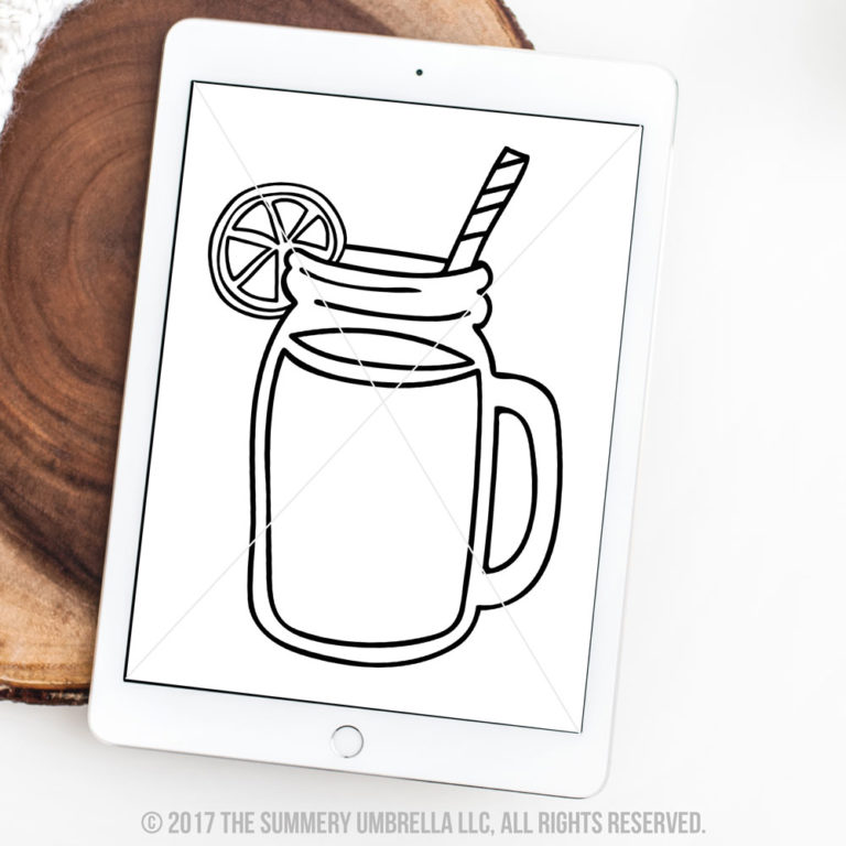 Download Mason Jar Lemonade SVG and Printable | LZ Cathcart