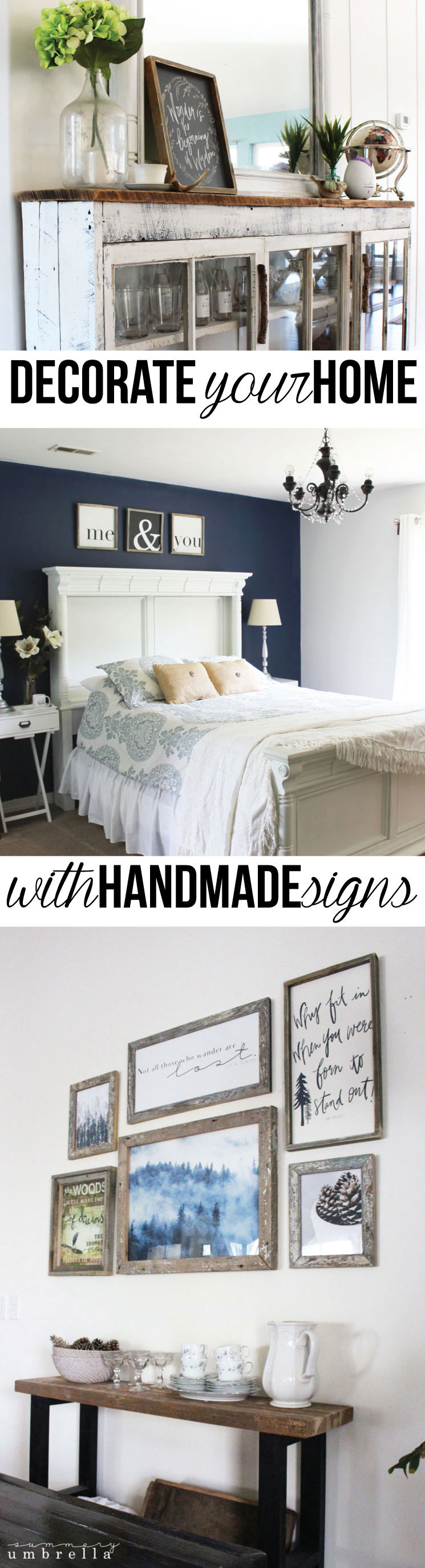 Decorating your home with handmade signs doesn't have to be hard. Not only can they be purchased, but you can DIY them as well. Let me inspire you!