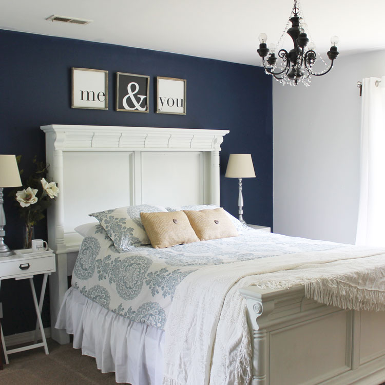 navy blue bedroom