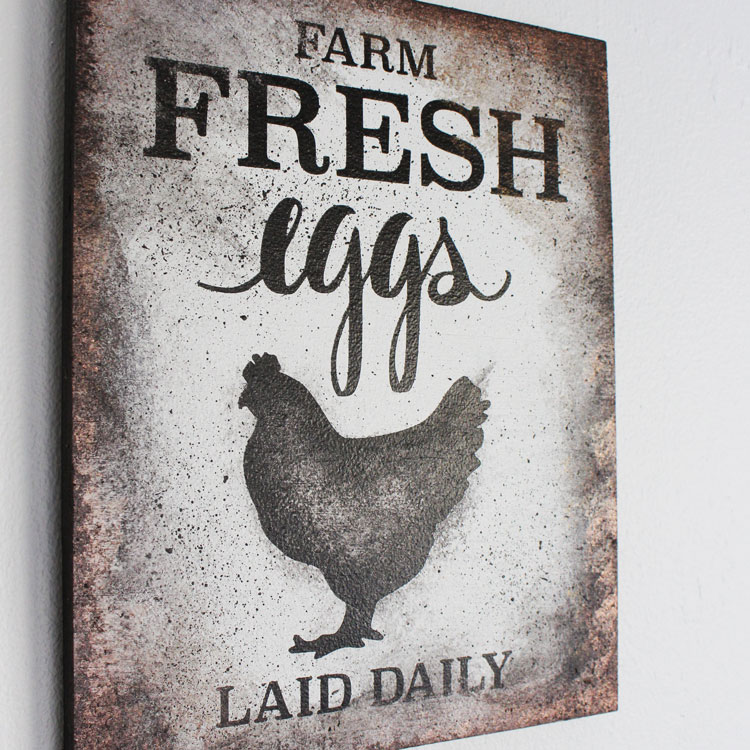 Create Your Own DIY Farm Fresh Eggs Sign: Faux Metal Paint with Video Tutorial