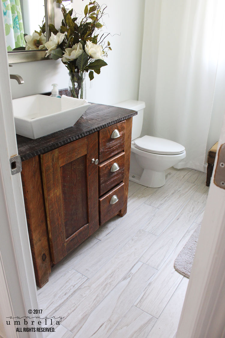 Sometimes in order to achieve your perfect room you'll need to try a few things out first. Kind of like this before and after guest bathroom! 