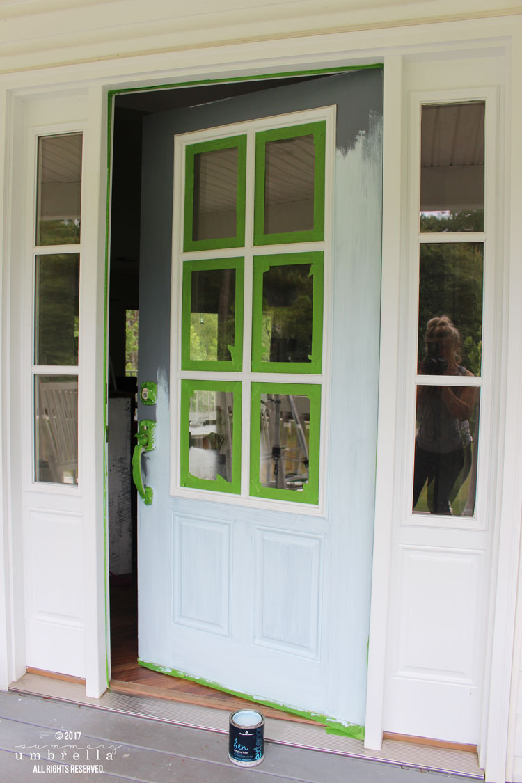 how to paint a new steel exterior door