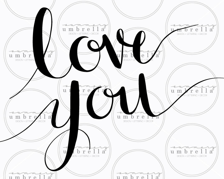 Download Love You SVG File ONLY