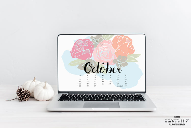 October Calendars (Desktop, Phone, and 8×10 Art Print)