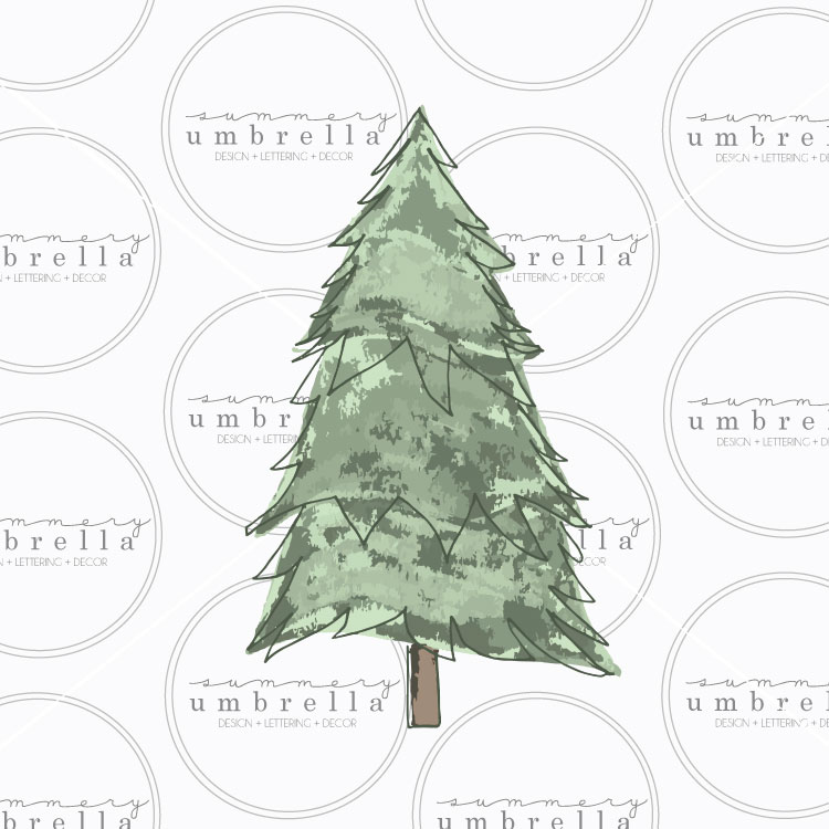 Download Christmas Tree Watercolor Vector | LZ Cathcart