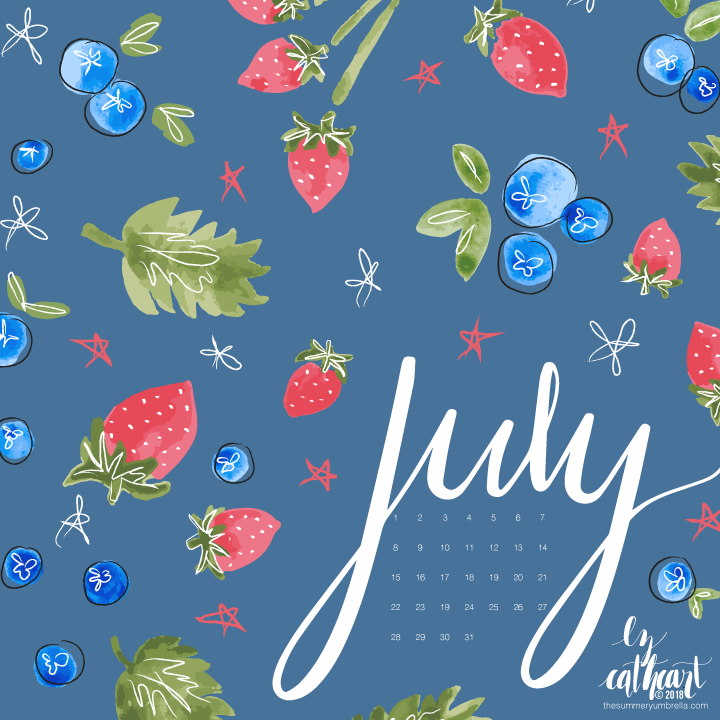 FREE July Calendar Download: Desktop and Smartphone Backgrounds