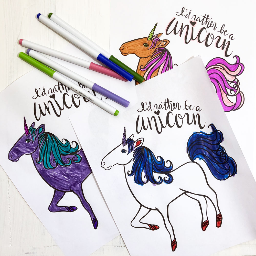 FREE DOWNLOAD: I’d Rather Be a Unicorn Printable and SVG
