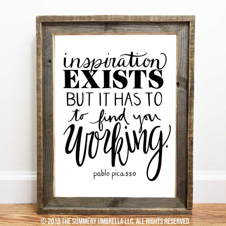 FREE DOWNLOAD: Inspiration Exists Printable and SVG