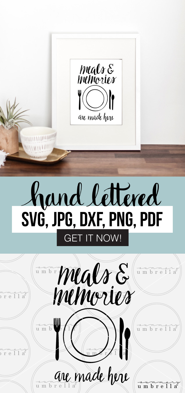 Meals And Memories Are Made Here Printable And Svg