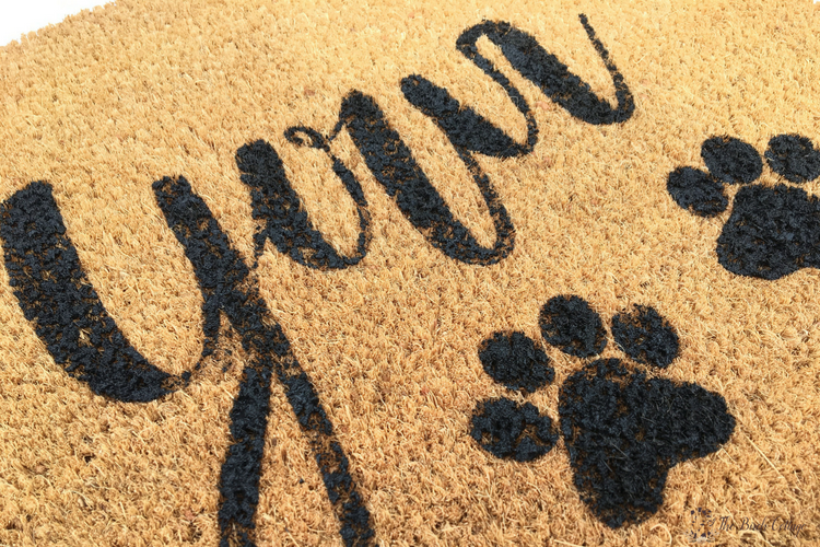 Easily Make This Wipe Your Paws DIY Personalized Doormat | LZ Cathcart