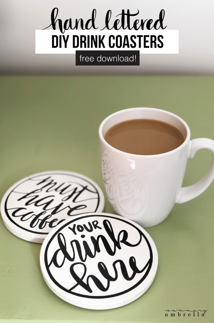 Free Hand Lettering Templates for Drink Coasters Add Style to