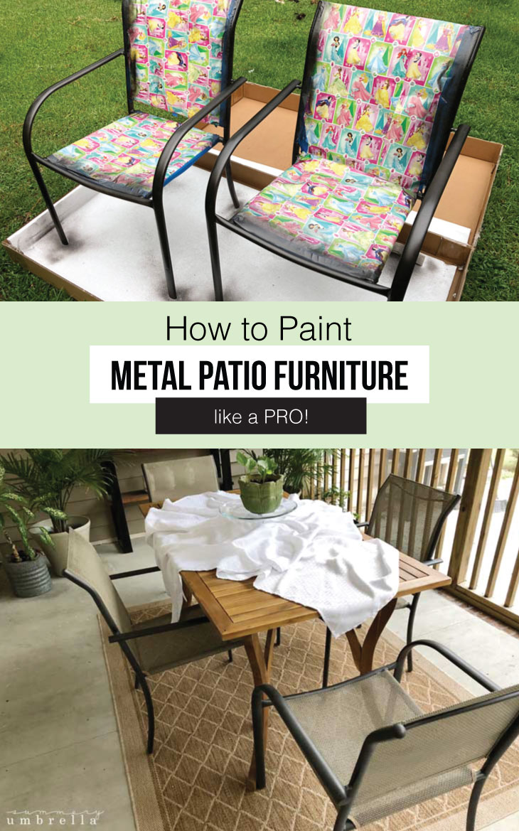 How to Paint Outdoor Metal Furniture - Maison de Pax